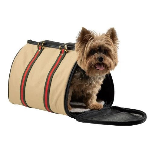 Petote Airline Dog Carrier JL Duffel Tan