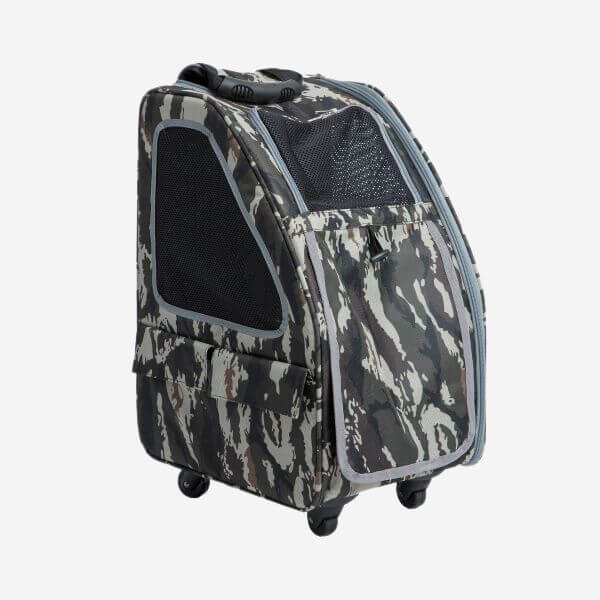 Petique 5-in-1 Airline Approved Dog Carrier with Wheels for Plane