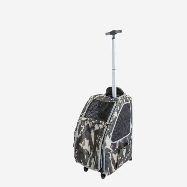 Petique 5-in-1 Airline Approved Dog Carrier with Wheels for Plane