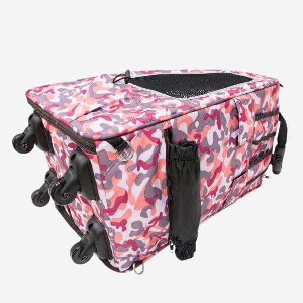 Petique 5-in-1 Airline Approved Dog Carrier with Wheels for Plane