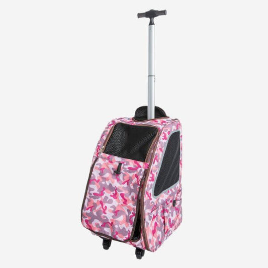 Petique 5-in-1 Airline Approved Dog Carrier with Wheels for Plane