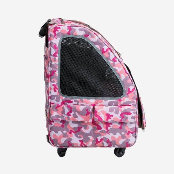 Petique 5-in-1 Airline Approved Dog Carrier with Wheels for Plane