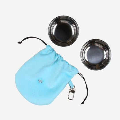 Susan Lanci Swarovski® Crystal Paws Travel Pouch and Dog Bowls - multiple colors available