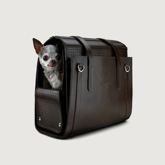 Arnold & Co Classic Leather Small Dog Carrier