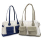 Canine Styles Dog Carrier All Mesh White w/Navy or Beige