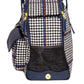 Canine Styles Wool Plaid Dog Carrier with Blue Leather Trim - Airline Approved