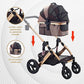 Enzo Monza Luxury Dog Stroller, Travel Carrier, Car Seat for Pets - Rose Gold