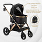 Enzo Monza Luxury Dog Stroller, Travel Carrier, Car Seat for Pets - Black