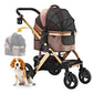 Enzo Monza Luxury Dog Stroller, Travel Carrier, Car Seat for Pets - Rose Gold