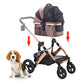 Enzo Monza Luxury Dog Stroller, Travel Carrier, Car Seat for Pets - Rose Gold