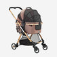 Enzo Pista Lightweight Dog Stroller, Travel Carrier, Pet Car Seat - Rose Gold