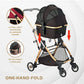 Enzo Pista Lightweight Dog Stroller, Travel Carrier, Pet Car Seat - Rose Gold