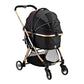 Enzo Pista Lightweight Dog Stroller, Travel Carrier, Pet Car Seat - Black