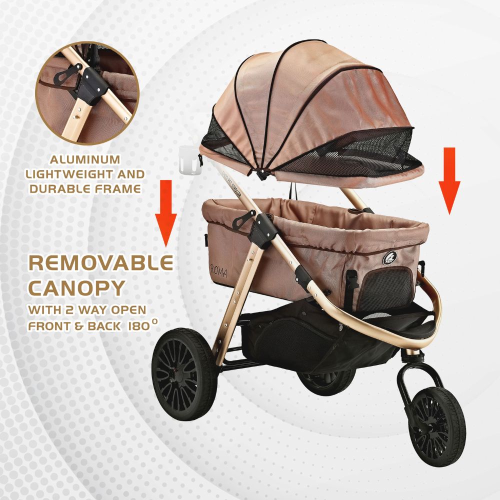 Enzo Roma Dog Stroller - Black