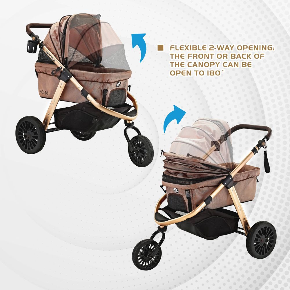 Enzo Roma Dog Stroller - Black