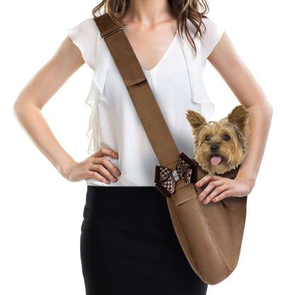 Susan Lanci Dog Carrier with Houndstooth Bow