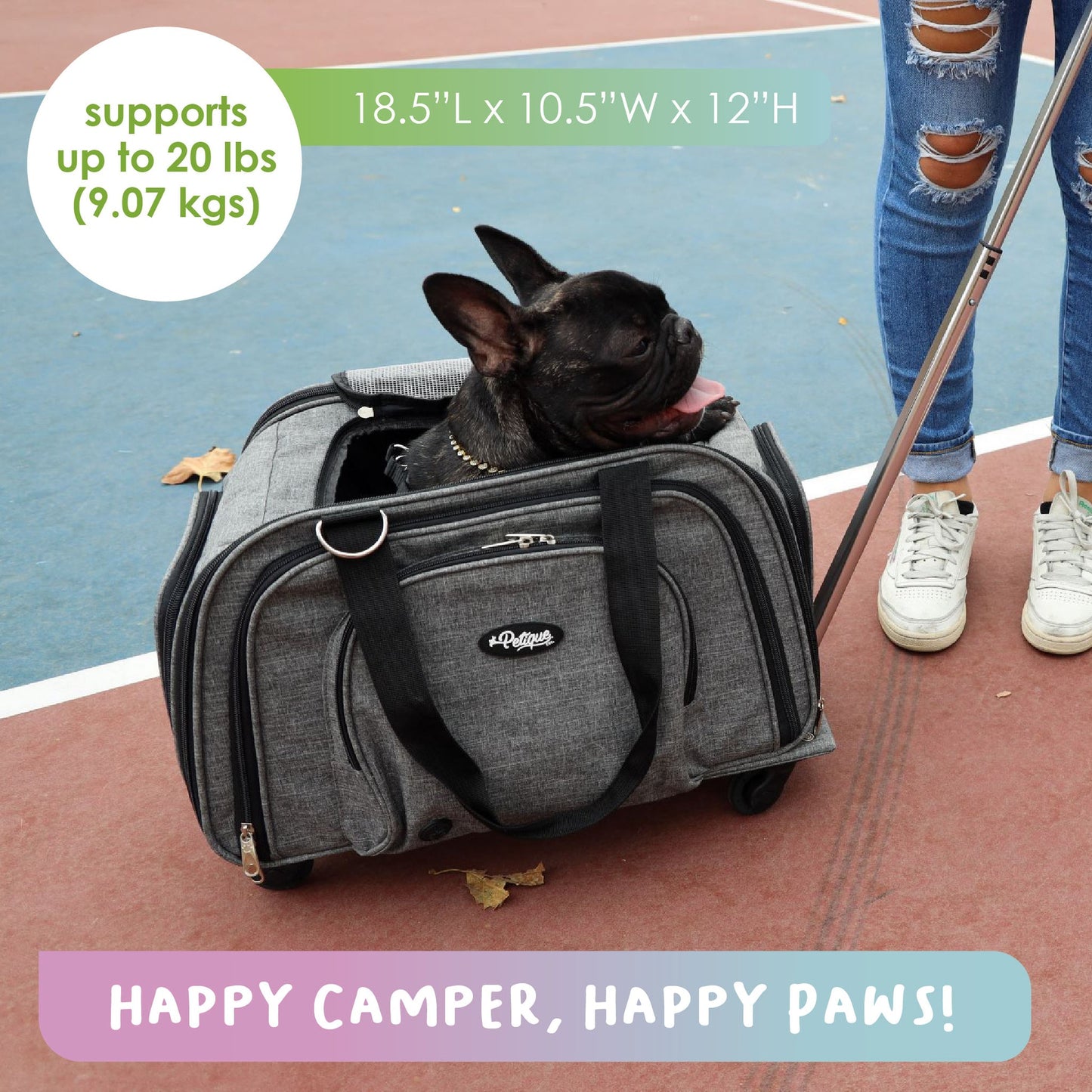 Petique Happy Camper Expandable Pet Carrier