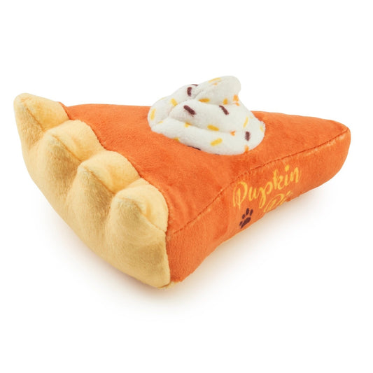 Pupkin Pie Slice Squeaky Plush Dog Toy