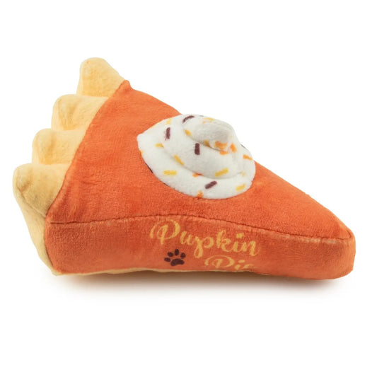 Pupkin Pie Slice Squeaky Plush Dog Toy