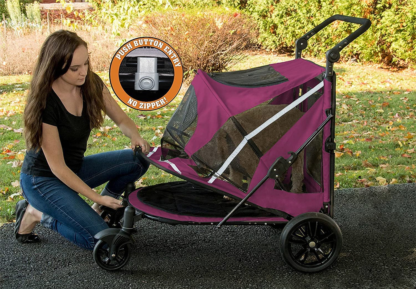 Pet Gear Expedition Large Dog Stroller No-Zip - multiple colors available