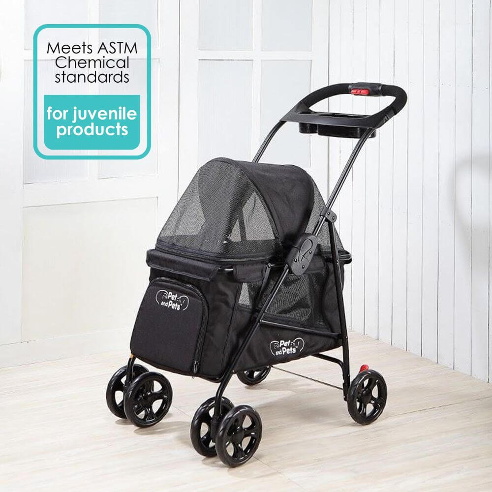 The Petique Simplicity dog stroller meets ASTM Chemical Standards.