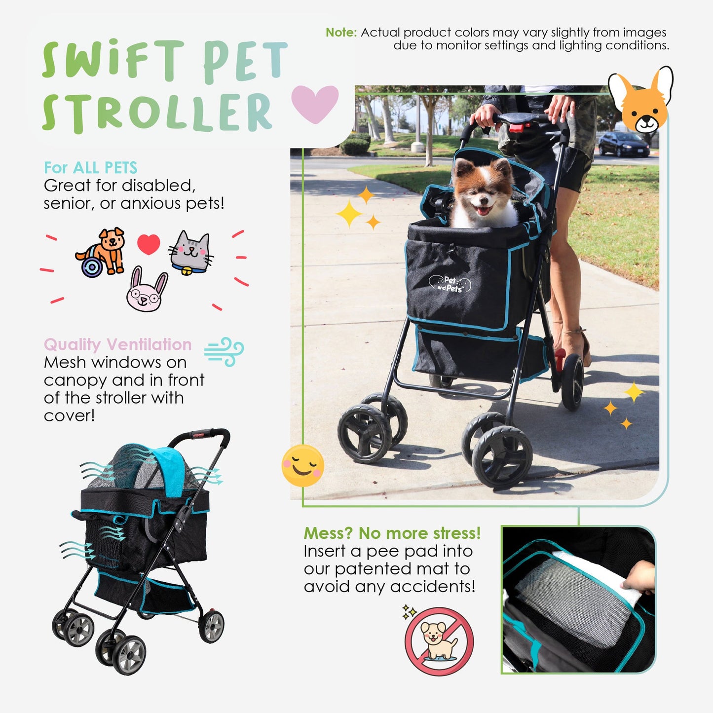 Petique Pet and Pets Swift Pet Stroller