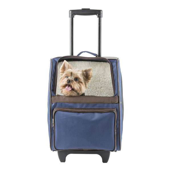 Petote Rio Airline Approved Dog Carrier In Cabin On Wheels - Navy