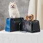 Shaya Designer Pet Carrier Black Leather