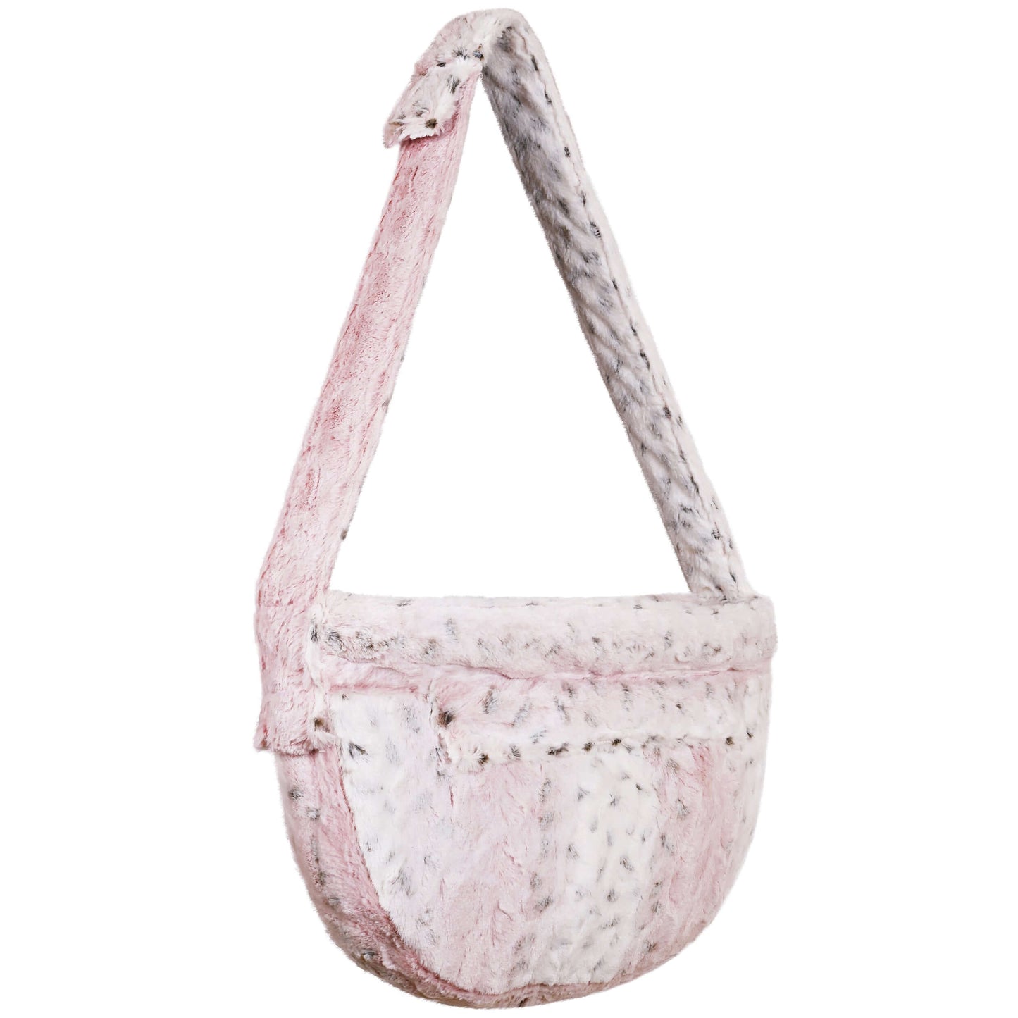 Susan Lanci Designs Dog Cuddle Carrier - Faux Fur Pink and White