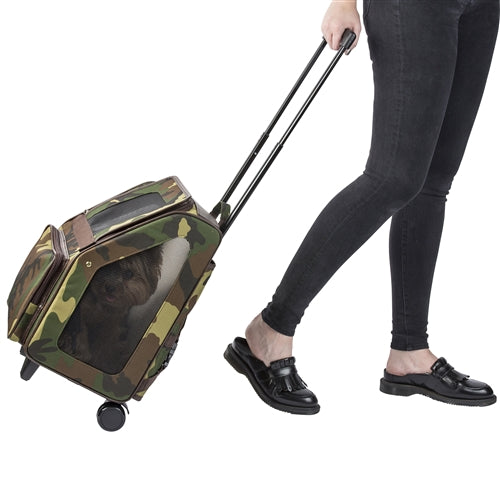 Petote Rio Airline Approved Dog Carrier with Wheels for Plane