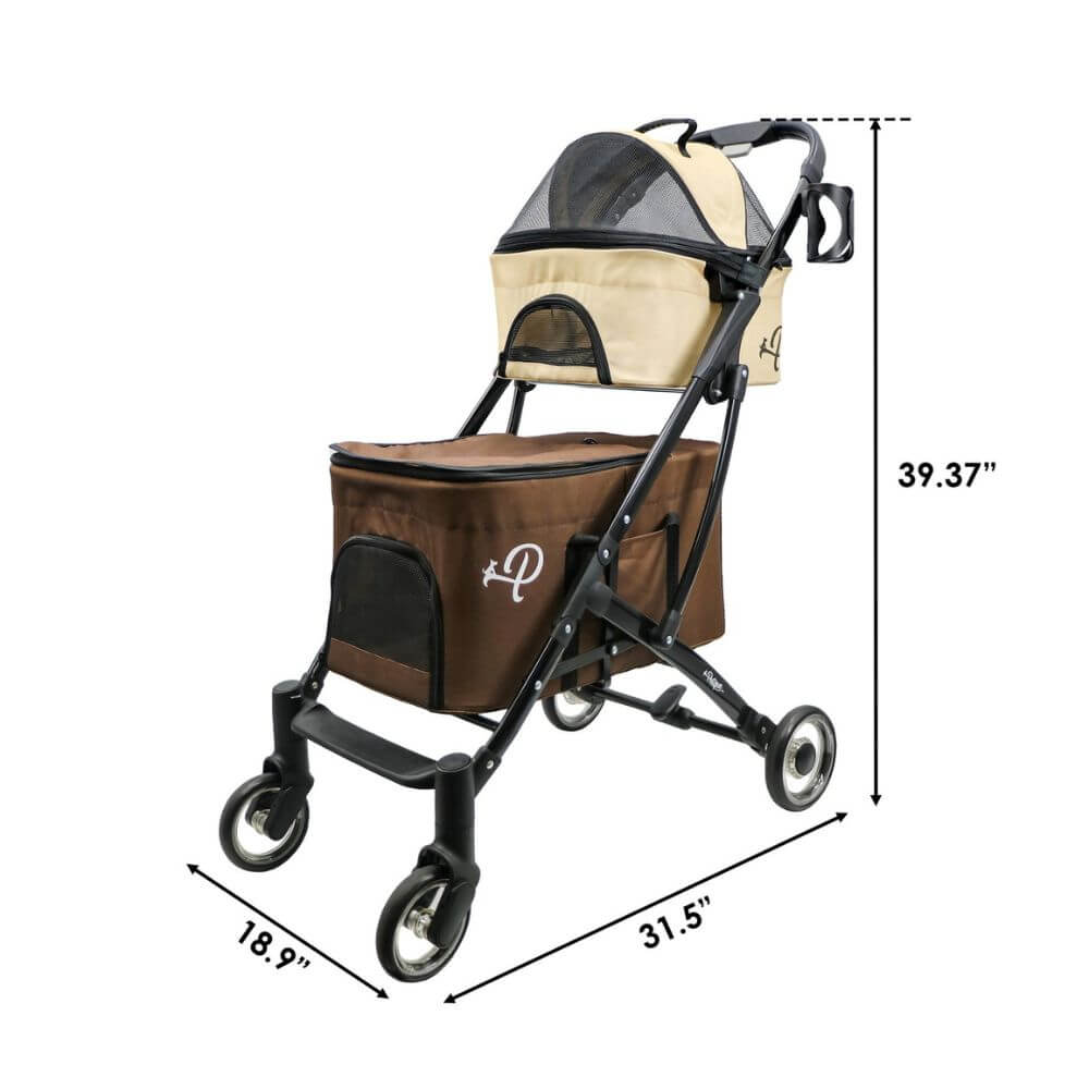 Petique Deluxe Double Decker Dog Stroller - multiple colors available