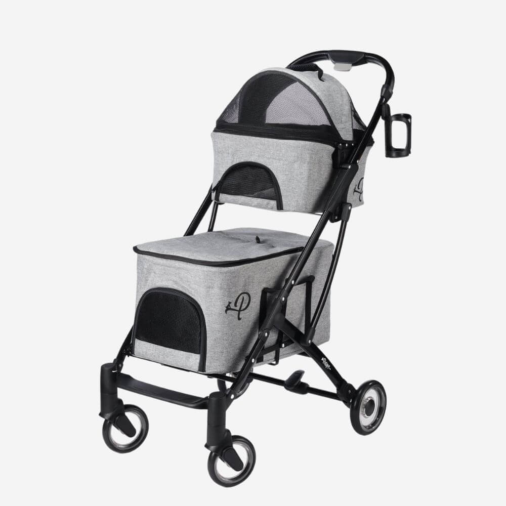 Petique Deluxe Double Decker Dog Stroller - multiple colors available