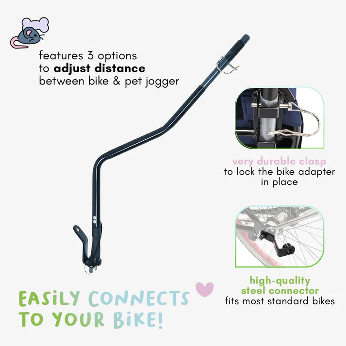 Petique Bike Adapter (ONLY for Petique Brand All Terrain Pet Jogger, Breeze Pet Jogger, and Trailblazer Pet Jogger)