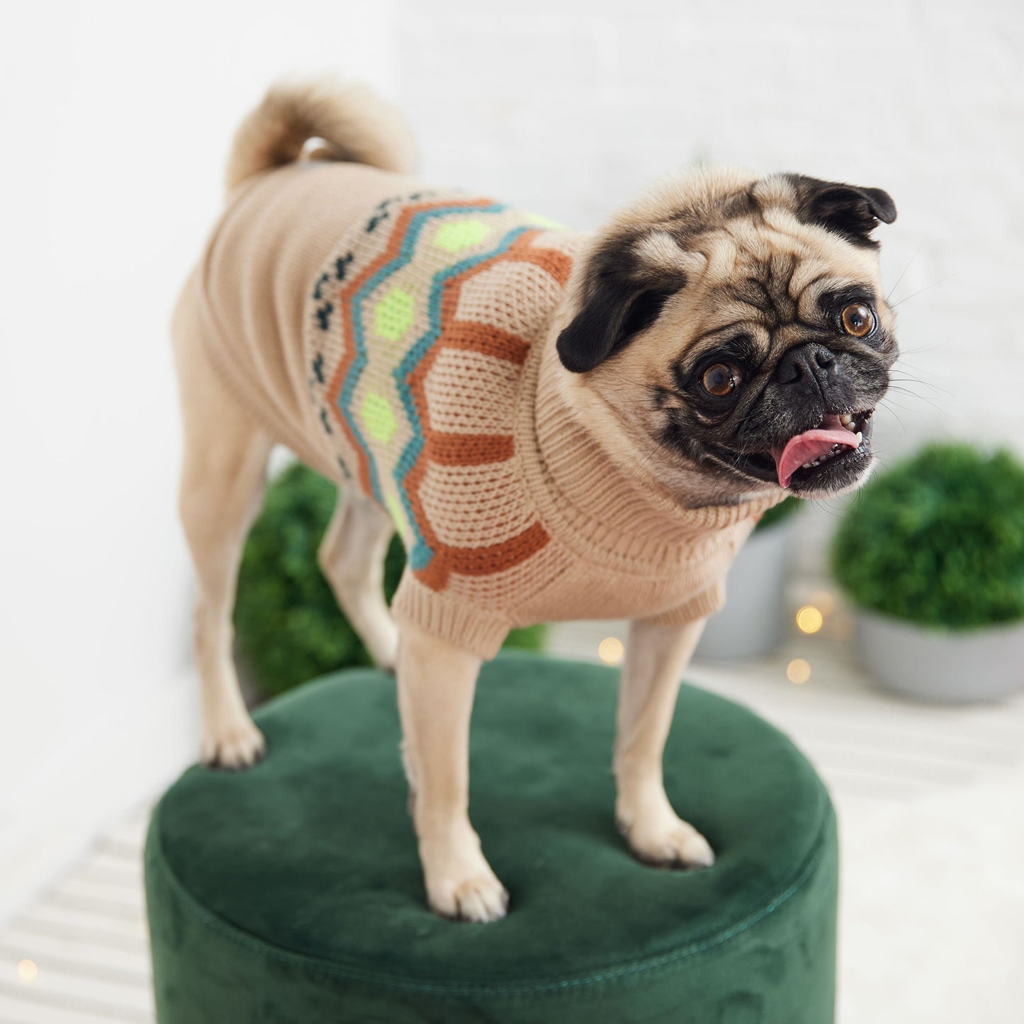 GF Pet Heritage Dog Sweater - Sand